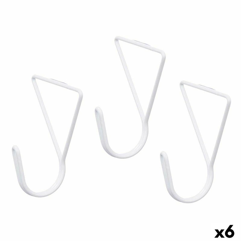 Grucce Gift Decor HA23JHJYX0006W HA23JHJYX0006W Bianco Metallo Triangolare Set 3 Pezzi (6 Unità)