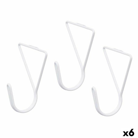 Grucce Gift Decor HA23JHJYX0006W HA23JHJYX0006W Bianco Metallo Triangolare Set 3 Pezzi (6 Unità)