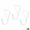 Grucce Gift Decor HA23JHJYX0006W HA23JHJYX0006W Bianco Metallo Triangolare Set 3 Pezzi (6 Unità)