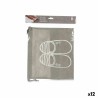 Portascarpe HW8310L HW8310L Grigio PVC 29 x 43 cm Stoffa (12 Unità)
