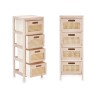Cassettiera Rattan Naturale 27 x 73 x 25 cm 4 casseti