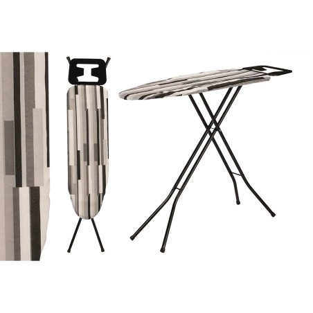 Asse da Stiro Kipit 18358 - CB-143 18358 - CB-143 Bianco Nero Grigio Metallo Stoffa (4 Unità)