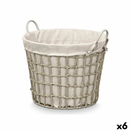 Cesto Kipit HX30559 HX30559 Grigio Poliestere Stoffa polipropilene Ferro Plastica 50 % cotone (6 Unità)