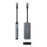 Hub USB NANOCABLE 10.16.4504 Grigio