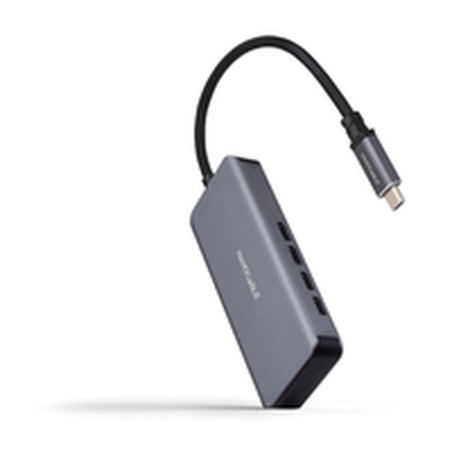 Hub USB NANOCABLE 10.16.4504 Grigio
