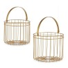 Set di Cestini Gift Decor JY19149G JY19149G Dorato Metallo Cilindrica