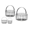 Set di Cestini Gift Decor JY19150BK JY19150BK Nero Metallo