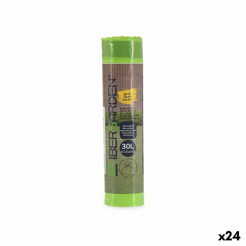 Sacchetti per la Spazzatura Ibergarden 190939000520 190939000520 Verde Polietilene 30 L 24 Unità Sacchetti per la Spazzatura Ibergarden 190939000520 190939000520 Verde Polietilene 30 L 24 Unità