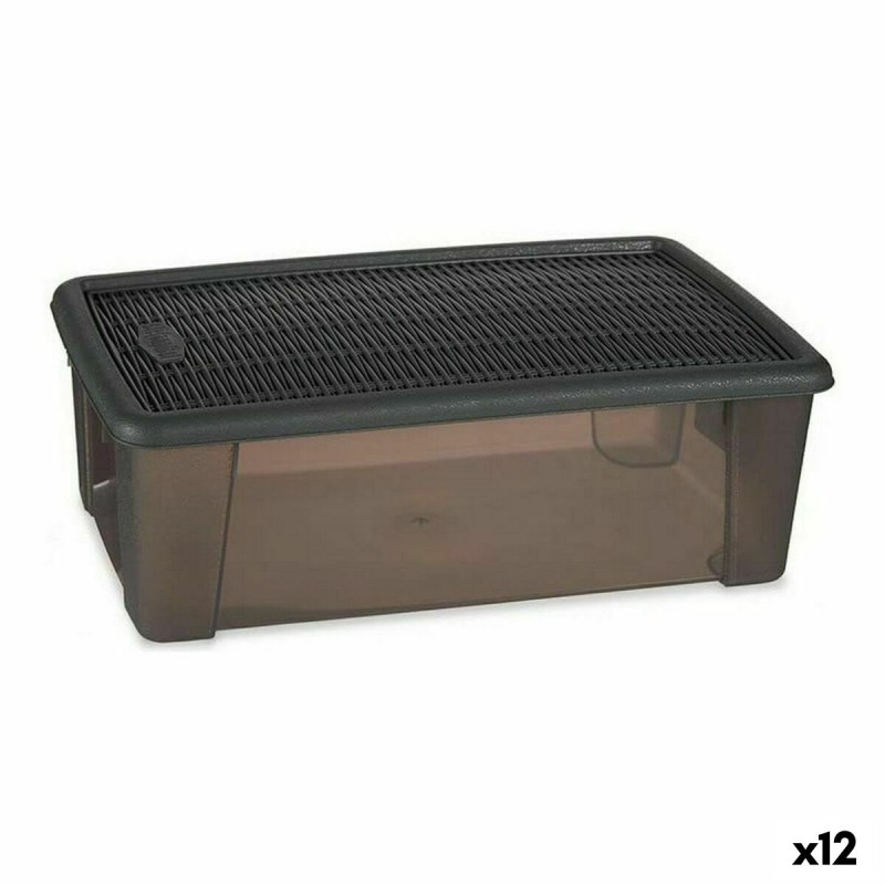 Scatola con Coperchio Stefanplast 30838 Elegance Grigio Trasparente Plastica 5 L (12 Unità) Scatola con Coperchio Stefanplast 30838 Elegance Grigio Trasparente Plastica 5 L (12 Unità)