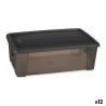 Scatola con Coperchio Stefanplast 30838 Elegance Grigio Trasparente Plastica 5 L (12 Unità)