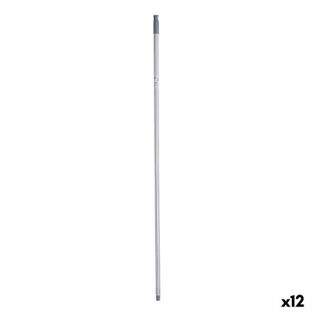 Mazza per la Scopa FSRNI13-2 FSRNI13-2 Grigio Metallo 2,3 x 130 x 2,3 cm Righe (12 Unità)