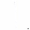 Mazza per la Scopa FSRNI13-2 FSRNI13-2 Grigio Metallo 2,3 x 130 x 2,3 cm Righe (12 Unità)