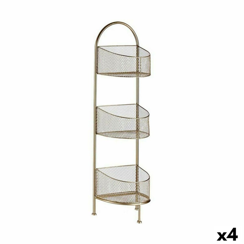 Scaffale Gift Decor B2607 B2607 Dorato Metallo 21,2 x 97 x 28,5 cm (4 Unità)
