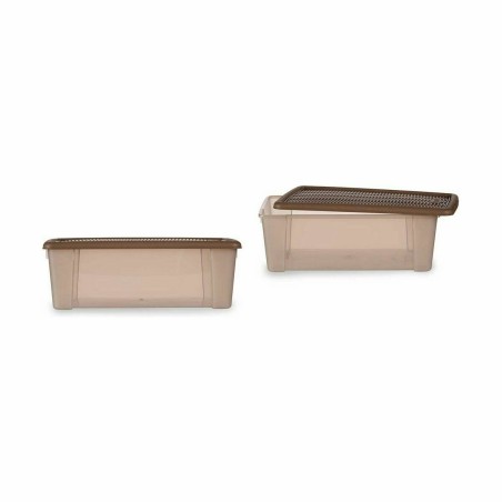 Scatola portaoggetti con coperchio Stefanplast 30834 Elegance Beige Plastica 5 L (12 Unità)
