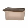 Scatola portaoggetti con coperchio Stefanplast 30854 Elegance Marrone Trasparente Marrone Chiaro Plastica (6 Unità)