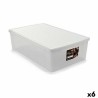 Scatola portaoggetti con coperchio Stefanplast 30873 Elegance Bianco Plastica (6 Unità)
