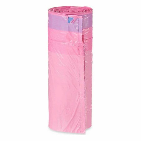 Sacchetti per la Spazzatura 190939000491 190939000491 Rosa Polietilene 30 L Profumato Chiusura automatica 15 Unità