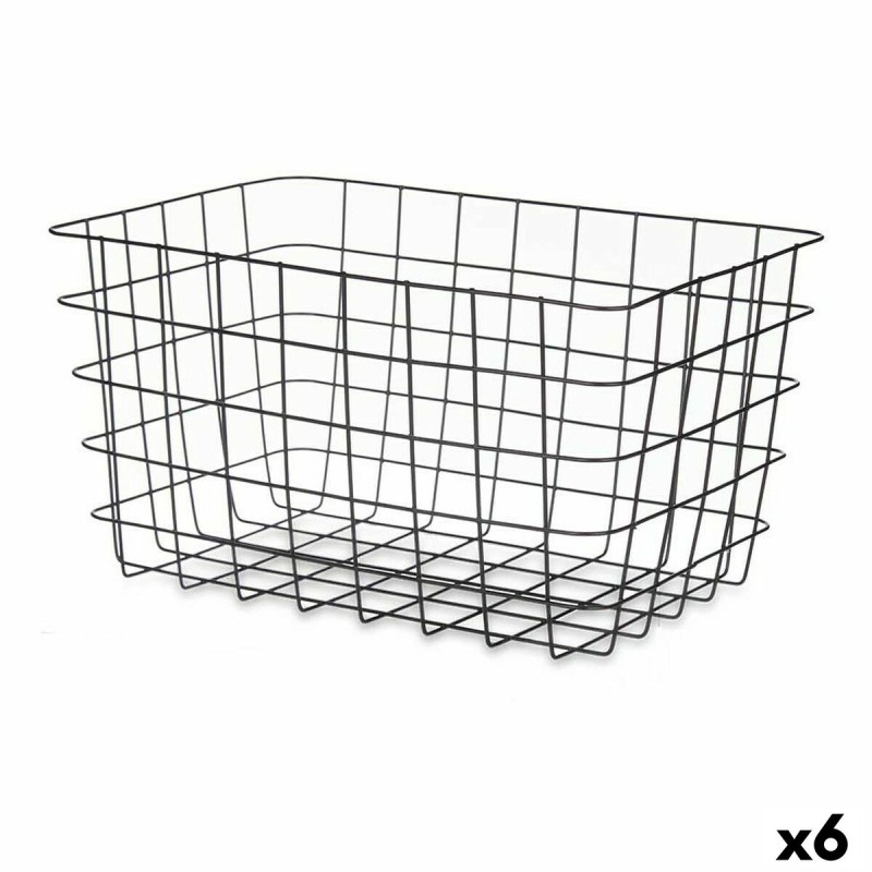 Cestino Multiuso Kinvara W5759K-L BLACK W5759K-L BLACK Nero Metallo 38,5 x 20,5 x 28 cm Rettangolare (6 Unità) Cestino Multiuso Kinvara W5759K-L BLACK W5759K-L BLACK Nero Metallo 38,5 x 20,5 x 28 cm Rettangolare (6 Unità)