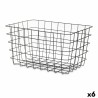 Cestino Multiuso Kinvara W5759K-L BLACK W5759K-L BLACK Nero Metallo 38,5 x 20,5 x 28 cm Rettangolare (6 Unità)