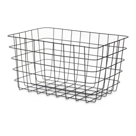 Cestino Multiuso Kinvara W5759K-L BLACK W5759K-L BLACK Nero Metallo 38,5 x 20,5 x 28 cm Rettangolare (6 Unità)