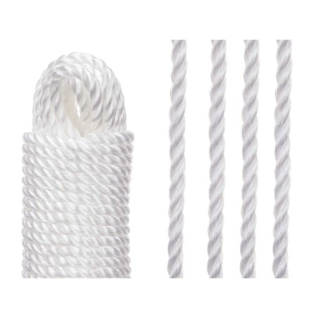 Corda per Stendere 187 187 Bianco Plastica 20 m 8 x 24 x 5 cm 5 x 24 x 6 cm 0,6 x 2000 cm (24 Unità)