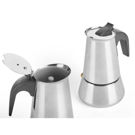 Caffettiera Italiana Kinvara HF2-900S HF2-900S Nero Argentato Acciaio Plastica 9 Tazze
