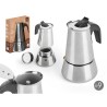 Caffettiera Italiana Kinvara HF2-900S HF2-900S Nero Argentato Acciaio Plastica 9 Tazze