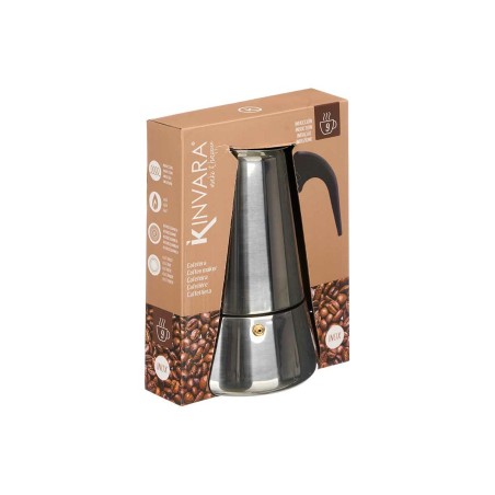 Caffettiera Italiana Kinvara HF2-900S HF2-900S Nero Argentato Acciaio Plastica 9 Tazze