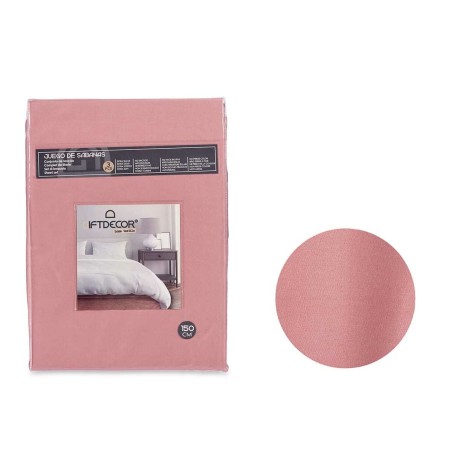 Set di Lenzuola Gift Decor RED-150 RED-150 Rosa Matrimoniale 3 Pezzi