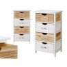 Cassettiera Gift Decor HW6650-4D Home Bianco Marrone 40 x 73,5 x 29 cm
