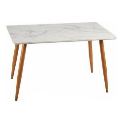 Tavolo aggiuntivo Marrone Bianco Marmo Metallo Melammina DM (70 x 120 x 75 cm)