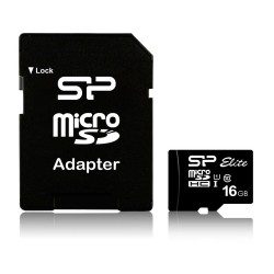 Scheda Di Memoria Micro SD con Adattatore Silicon Power Elite 16 GB