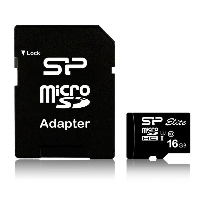Scheda Di Memoria Micro SD con Adattatore Silicon Power Elite 16 GB Scheda Di Memoria Micro SD con Adattatore Silicon Power Elite 16 GB
