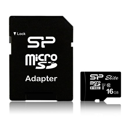 Scheda Di Memoria Micro SD con Adattatore Silicon Power Elite 16 GB