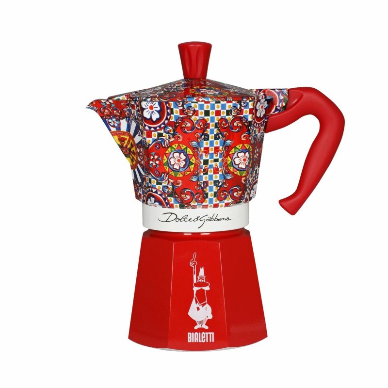 Caffettiera Italiana Bialetti MOKA D&G Argentato Alluminio 6 Tazze Caffettiera Italiana Bialetti MOKA D&G Argentato Alluminio 6 Tazze