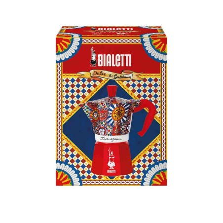 Caffettiera Italiana Bialetti MOKA D&G Argentato Alluminio 6 Tazze
