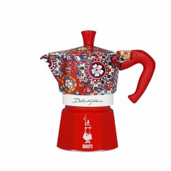 Caffettiera Italiana Bialetti MOKA D&G Alluminio Bachelite 3 Tazze