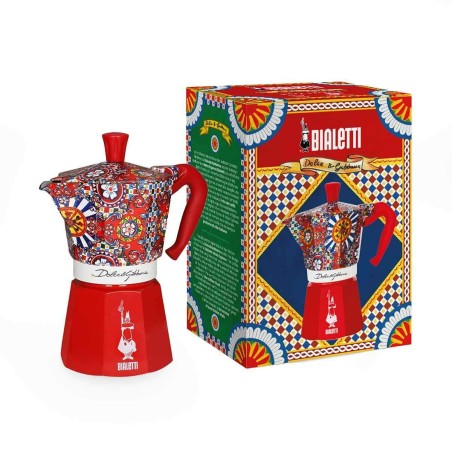Caffettiera Italiana Bialetti MOKA D&G Alluminio Bachelite 3 Tazze