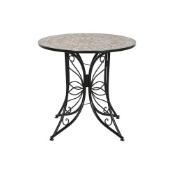 Tavolo aggiuntivo Home ESPRIT Nero Multicolore 80 x 80 x 76 cm