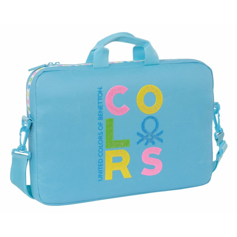 Valigetta per Portatile Benetton Spring Celeste 40 x 27 x 4 cm Valigetta per Portatile Benetton Spring Celeste 40 x 27 x 4 cm