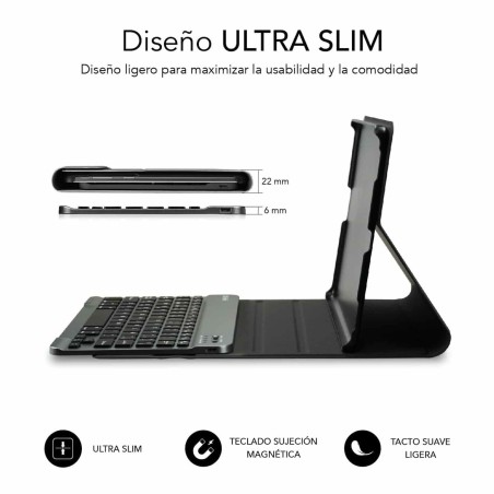Custodia per Tablet e Tastiera Subblim Samsung Galaxy A8 Nero