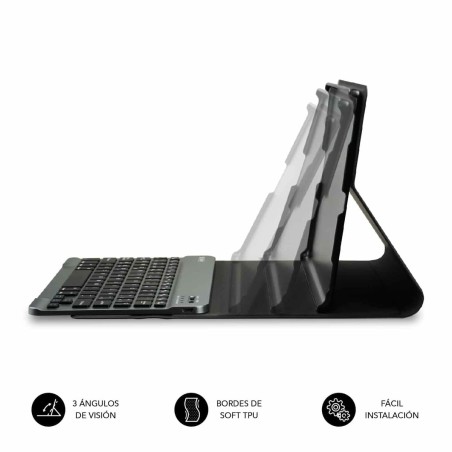 Custodia per Tablet e Tastiera Subblim Samsung Galaxy A8 Nero