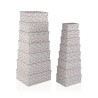 Set di Scatole per Sistemare Impilabili Versa Cartone Fiori 15 Pezzi