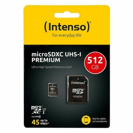 Scheda Di Memoria Micro SD con Adattatore INTENSO 3423493 512 GB