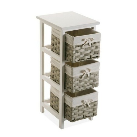 Cassettiera multiuso Versa Pompei 29 x 62 x 25 cm Bianco