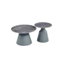 Tavolino Aggiuntivo Home ESPRIT Grigio 70 x 70 x 43 cm 70 x 70 x 1 cm