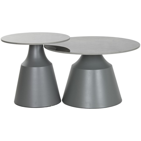 Tavolino Aggiuntivo Home ESPRIT Grigio 70 x 70 x 43 cm 70 x 70 x 1 cm