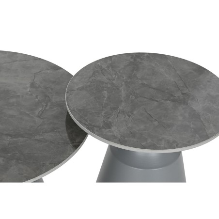 Tavolino Aggiuntivo Home ESPRIT Grigio 70 x 70 x 43 cm 70 x 70 x 1 cm