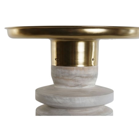Tavolo aggiuntivo Home ESPRIT Bianco Dorato Legno Metallo 41 x 41 x 53 cm