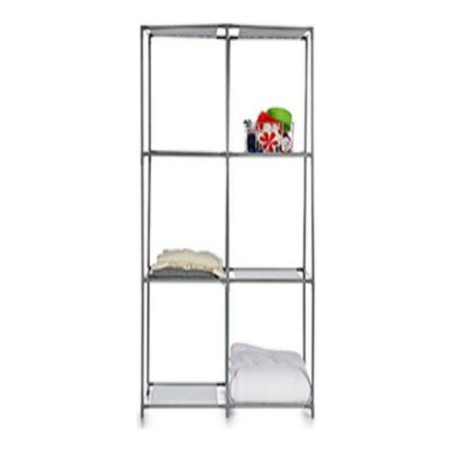 Scaffale Kipit WR4325 Grigio Metallo Stoffa Plastica